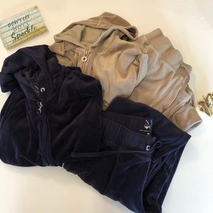 Bundle of NY&Co velour sweatsuits